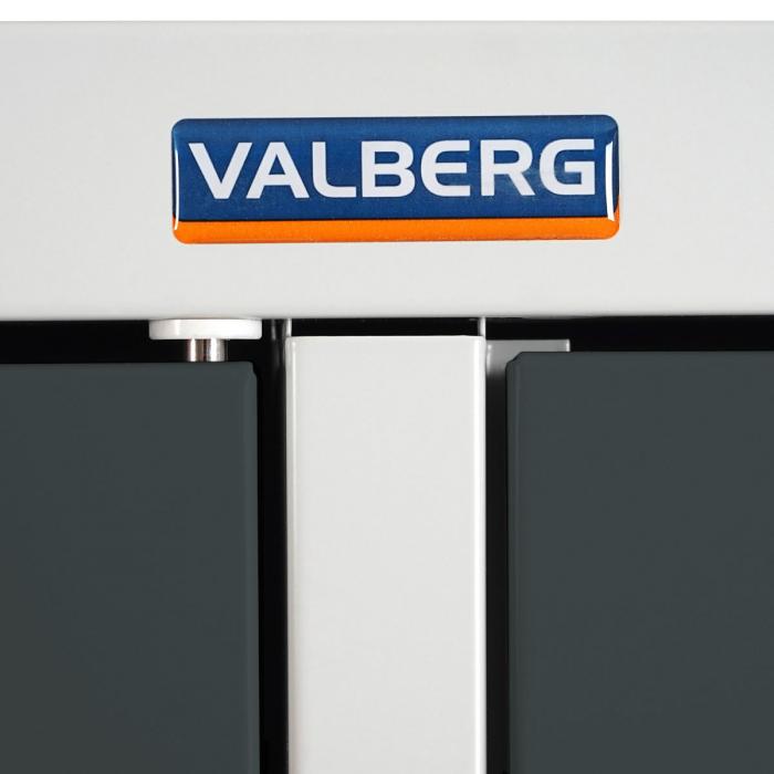 Schließfach Valberg T335, Wertfachschrank Doppel-Spind, Metall 183x58x50cm ~ anthrazit