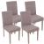 4er-Set Esszimmerstuhl Littau, Stuhl Küchenstuhl ~ Textil, grau, Beine Struktur - Eiche