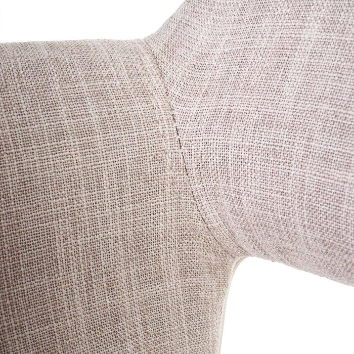 Esszimmerstuhl HWC-A50 II, Stuhl Kchenstuhl, Retro 50er Jahre Design ~ Textil, creme/grau, helle Beine