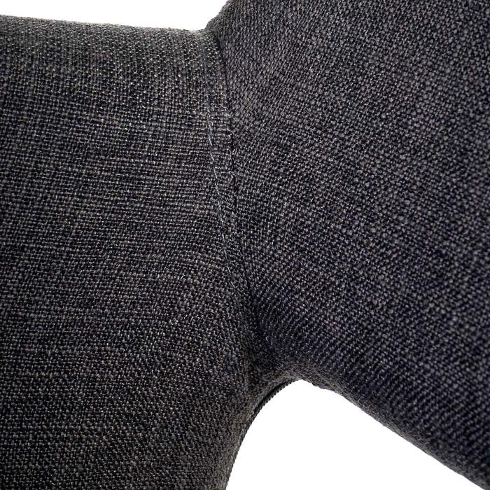 Esszimmerstuhl HWC-A50 II, Stuhl Kchenstuhl, Retro 50er Jahre Design ~ Textil, dunkelgrau, helle Beine