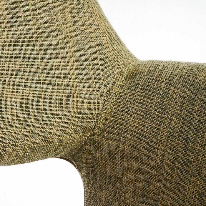Defekte Ware (Riss SK4) | Esszimmerstuhl HWC-A50 II, Stuhl, Retro 50er Jahre Design ~ Textil, hellgrn, helle Beine