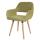 Esszimmerstuhl HWC-A50 II, Stuhl Küchenstuhl, Retro 50er Jahre Design ~ Textil, hellgrün, helle Beine