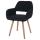 Esszimmerstuhl HWC-A50 II, Stuhl Küchenstuhl, Retro 50er Jahre Design ~ Textil, schwarz-grau, helle Beine