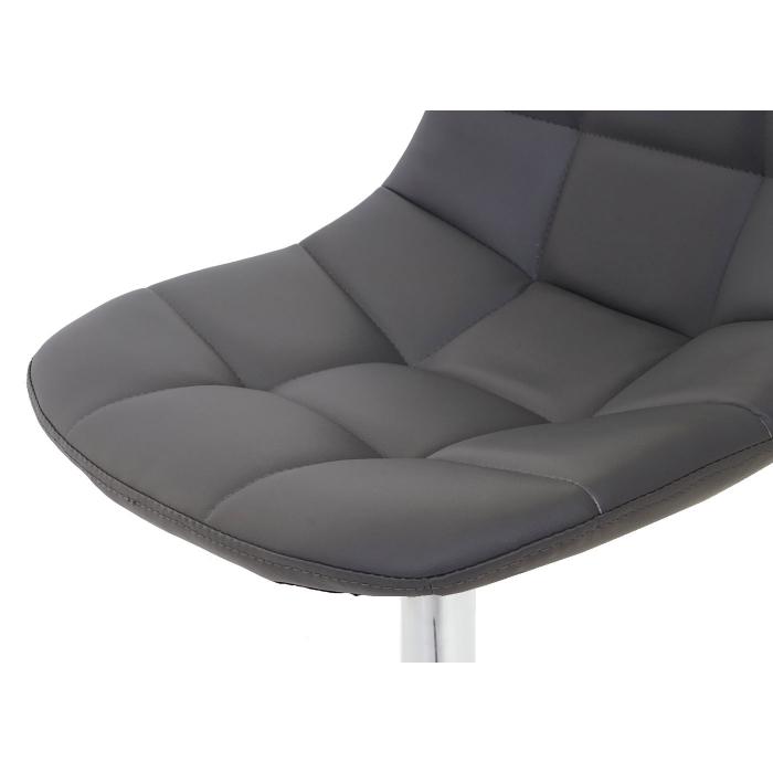 Esszimmerstuhl HWC-A60, Stuhl Drehstuhl, Retro 50er Jahre Design ~ Kunstleder grau, Chromfu