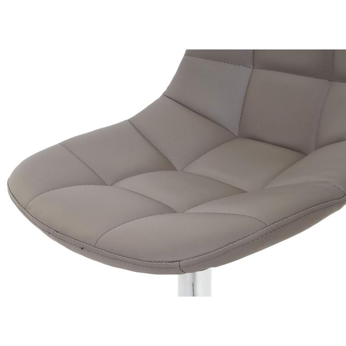 Esszimmerstuhl HWC-A60, Stuhl Drehstuhl, Retro 50er Jahre Design ~ Kunstleder taupe-grau, Chromfu