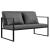 Gartenbank HLO-PX4 mit Kissen ~ Schwarz