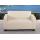 Modular 2er Sofa Couch Lyon Loungesofa Kunstleder 136cm ~ creme
