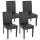 4er-Set Esszimmerstuhl Stuhl Küchenstuhl Littau ~ Kunstleder, schwarz matt, dunkle Beine
