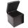 Hocker Sitzwrfel Sitzhocker Aufbewahrungsbox Onex, mit Deckel, Leder + Kunstleder, 45x44x44cm ~ braun