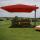 Gastronomie-Ampelschirm HWC-A96, Sonnenschirm, 3x4m (5m) Polyester/Alu 26kg ~ Flap, bordeaux mit Stnder