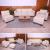 Modular Sofa-System Couch-Garnitur Lyon 3-1-1-1, Kunstleder ~ creme