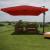 Ampelschirm HWC-A96, Sonnenschirm Gastronomie 3x3m (4,24m) Polyester/Alu 23kg ~ Flap, bordeaux mit Stnder