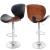 Barhocker Foxrock, Barstuhl, Holz Bugholz Retro-Design ~ Walnuss-Optik, Kunstleder schwarz