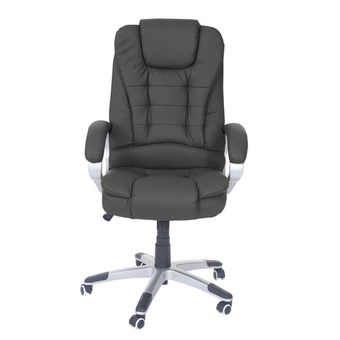 Massage-Brostuhl Blackburn, Massagestuhl Drehstuhl Chefsessel, Kunstleder ~ schwarz