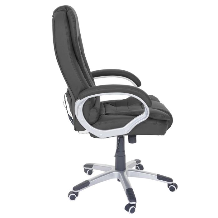 Massage-Brostuhl Blackburn, Massagestuhl Drehstuhl Chefsessel, Kunstleder ~ schwarz