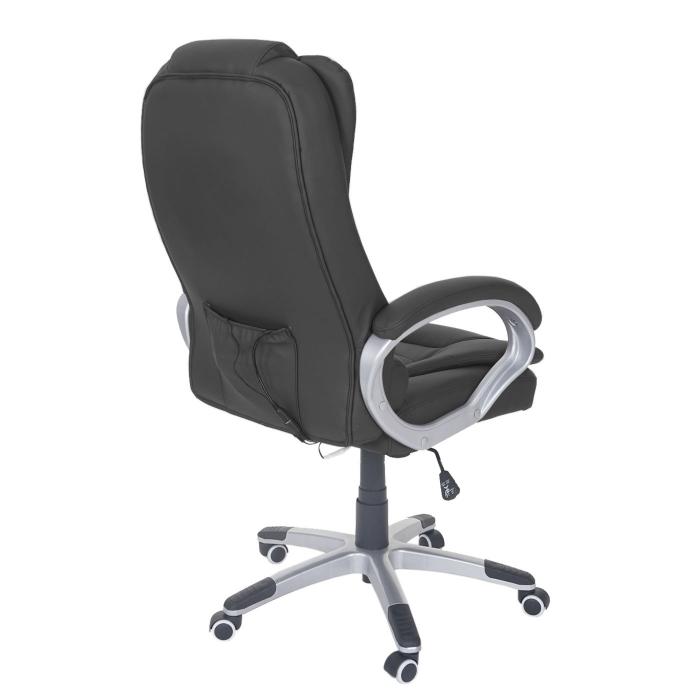 Massage-Brostuhl Blackburn, Massagestuhl Drehstuhl Chefsessel, Kunstleder ~ schwarz