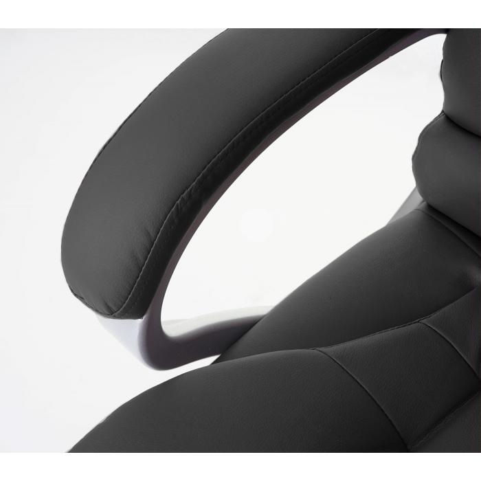 Massage-Brostuhl Blackburn, Massagestuhl Drehstuhl Chefsessel, Kunstleder ~ schwarz