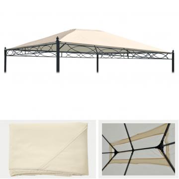 Ersatzbezug fr Dach Pergola Pavillon Cadiz 4x3m ~ creme