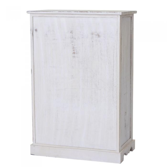 Kommode Dundee, Schubladenschrank, Shabby-Look Vintage 90x60x30cm ~ wei