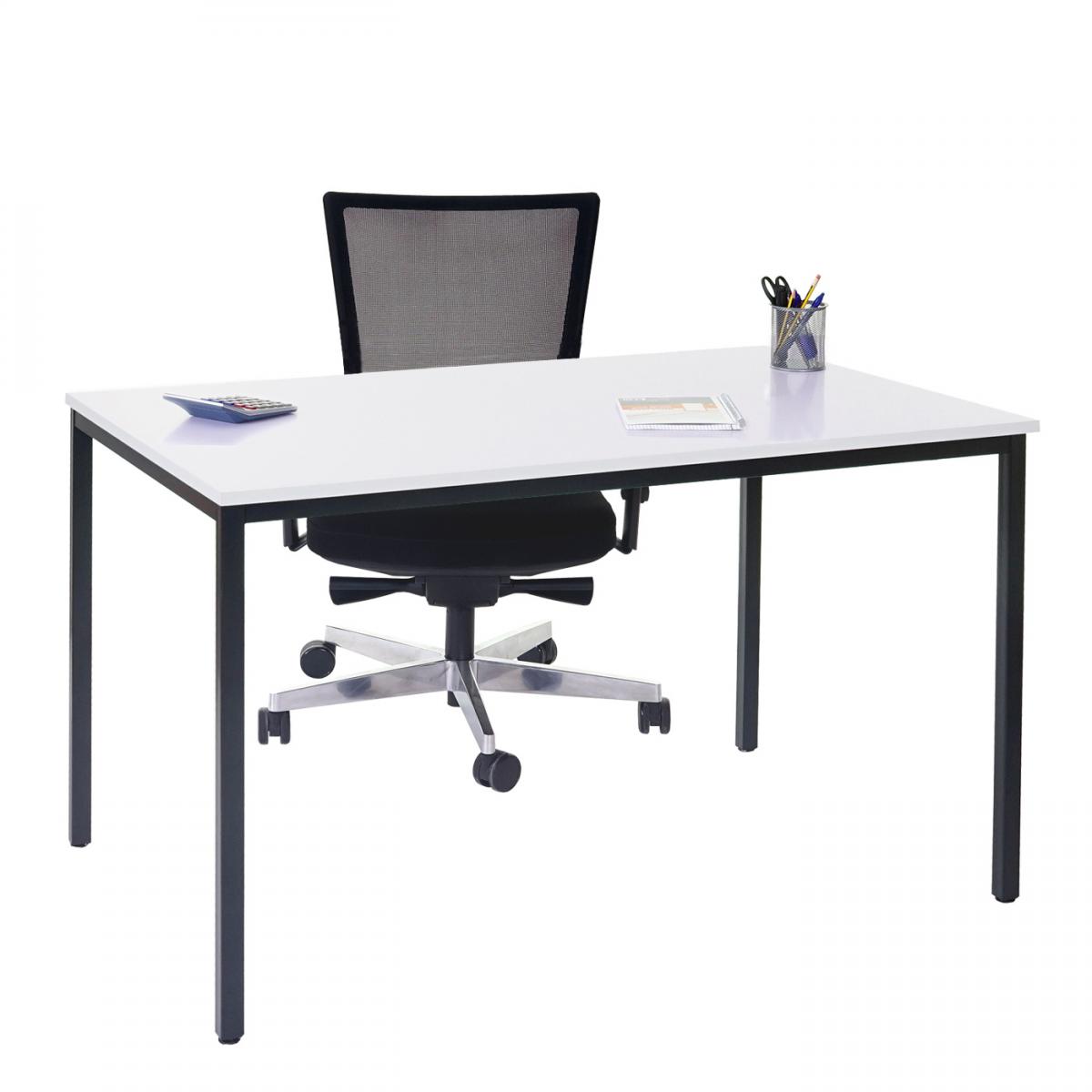 Schreibtisch Braila, Konferenztisch Brotisch Seminartisch, 160x80cm MDF ~ wei