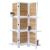 Paravent Yvelines, Trennwand Raumteiler mit Regalböden 170x125cm, Shabby Look ~ weiß/braun