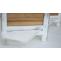 Paravent T752, Trennwand Raumteiler mit Regalbden 170x125cm, Shabby Look ~ wei/braun