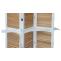 Paravent T752, Trennwand Raumteiler mit Regalbden 170x125cm, Shabby Look ~ wei/braun