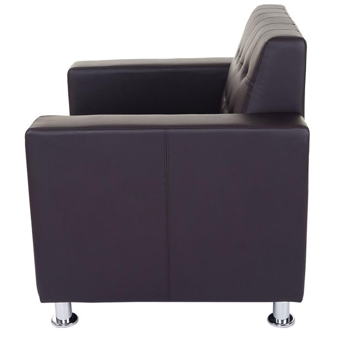 Sessel Kunda, Clubsessel Loungesessel, Kunstleder, Metall-Fe ~ coffee