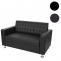 2er Sofa Kunda, Couch Loungesofa, Kunstleder, Metall-Fe ~ schwarz