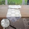 Tischläufer Barock, Tischdecke Tischdeko Mitteldecke, beige silber Glanz-Effekt 180x33cm