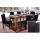 6x Esszimmerstuhl Stuhl Küchenstuhl Littau ~ Textil, schwarz, dunkle Beine