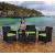 2-1-1 Poly-Rattan Garten-Garnitur Halden, Sitzgruppe Lounge-Set Sofa ~ anthrazit, Kissen grn