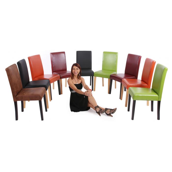6er-Set Esszimmerstuhl Stuhl Kchenstuhl Littau ~ Textil, Wildlederimitat, helle Beine