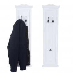 2x Garderobe Wandgarderobe Garderobenpaneel Wandhaken 109x28x4cm ~ weiß lackiert