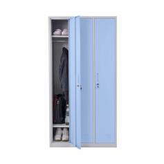 Schliefach Boston T829, Spind Wertfachschrank Schliefachschrank, Metall 3 Fcher ~ blau