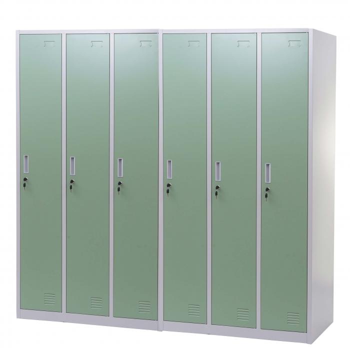 Schliefach Boston T829, Spind Wertfachschrank Schliefachschrank, Metall 6 Fcher ~ grn