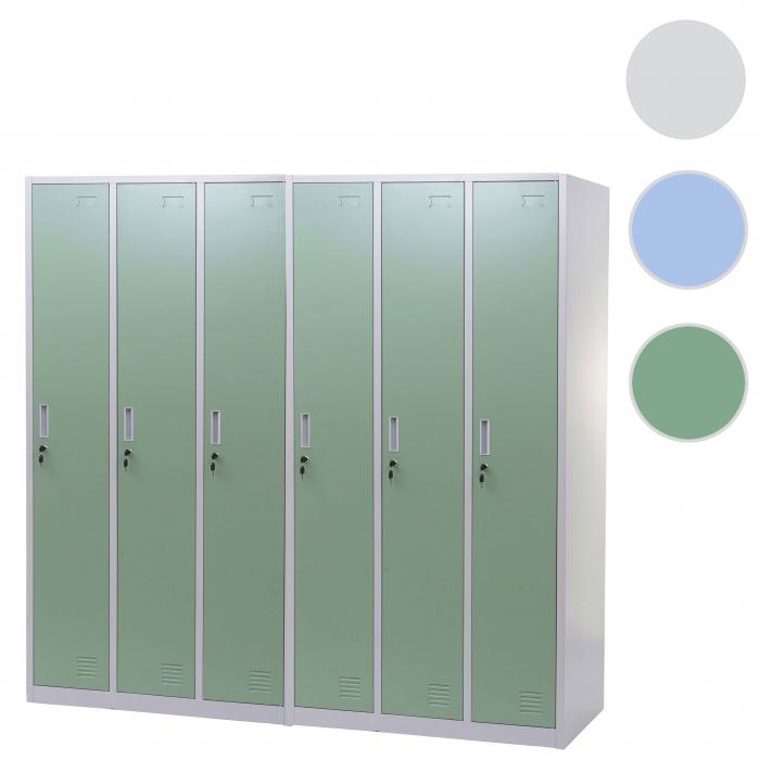 Schliefach Boston T829, Spind Wertfachschrank Schliefachschrank, Metall 6 Fcher ~ grn