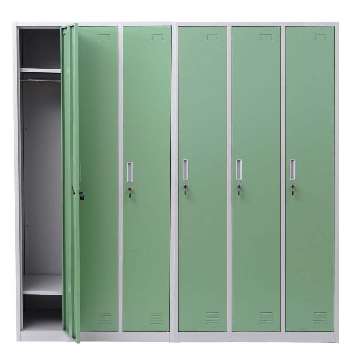 Schliefach Boston T829, Spind Wertfachschrank Schliefachschrank, Metall 6 Fcher ~ grn