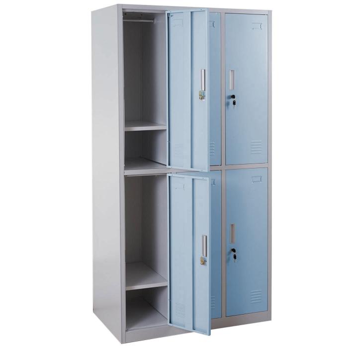 Schliefach Boston T829, Schliefachschrank Wertfachschrank Spind, Metall 12 Fcher ~ blau