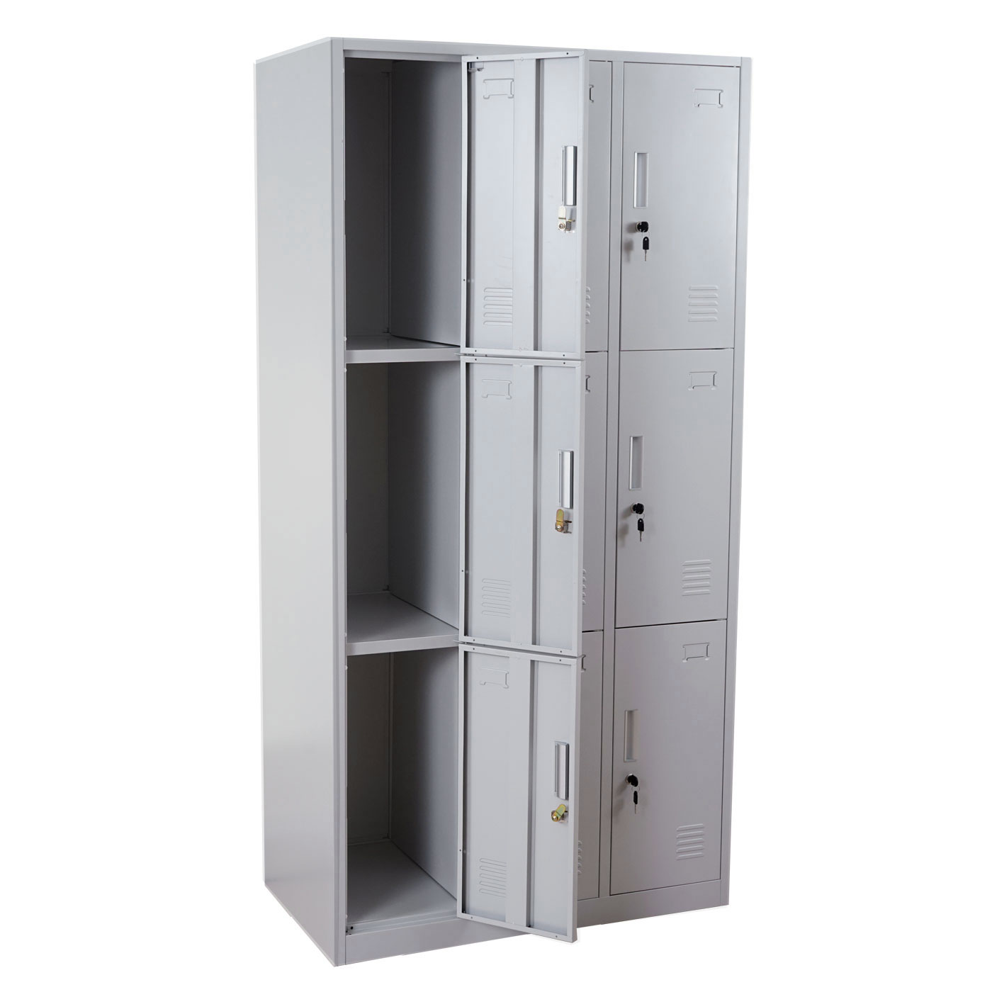 Schließfach Preston T829 6 Fächer blau Schließfachschrank Wertfachschrank