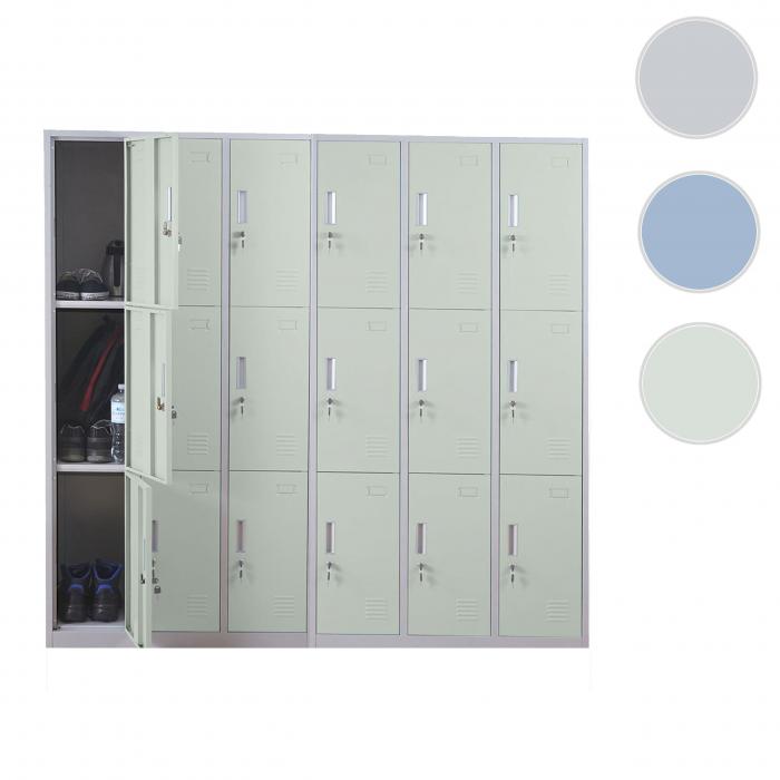 Schliefach Boston T829, Schliefachschrank Wertfachschrank Spind, Metall 18 Fcher ~ grn