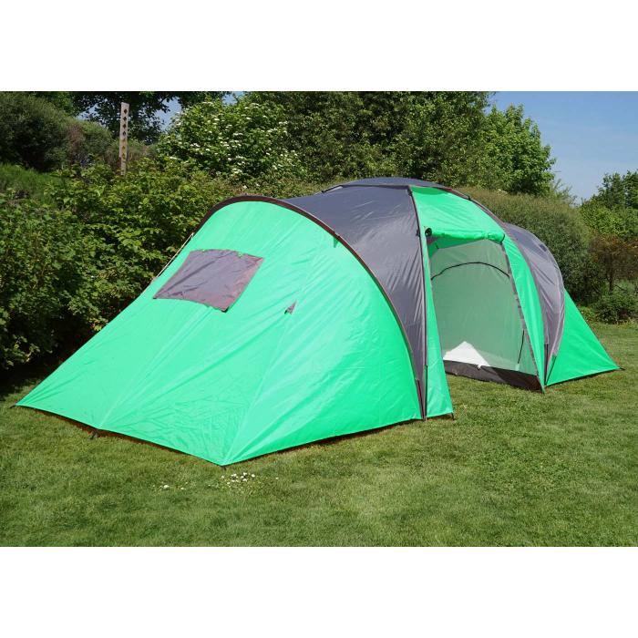 Campingzelt Loksa, 6-Mann Zelt Kuppelzelt Igluzelt Festival-Zelt, 6 Personen ~ grn