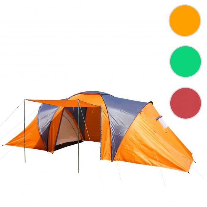 Campingzelt Loksa, 6-Mann Zelt Kuppelzelt Igluzelt Festival-Zelt, 6 Personen ~ orange
