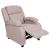 Fernsehsessel Lincoln, Relaxsessel Liege Sessel, Stoff/Textil ~ creme-grau