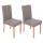 2x Esszimmerstuhl Stuhl Küchenstuhl Littau ~ Textil, grau, helle Beine