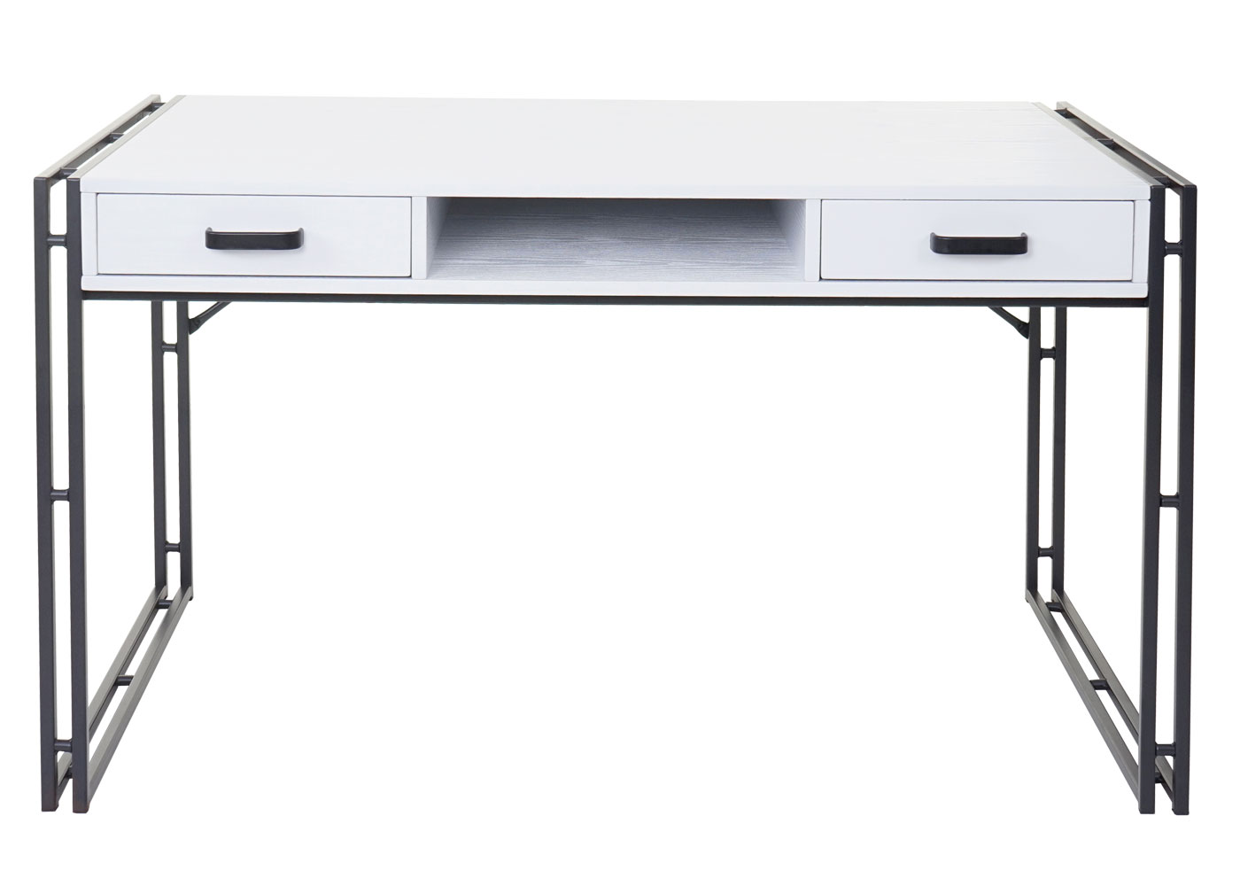 weiß 121x70cm 3D-Struktur Schreibtisch MCW-A27 Bürotisch Computertisch