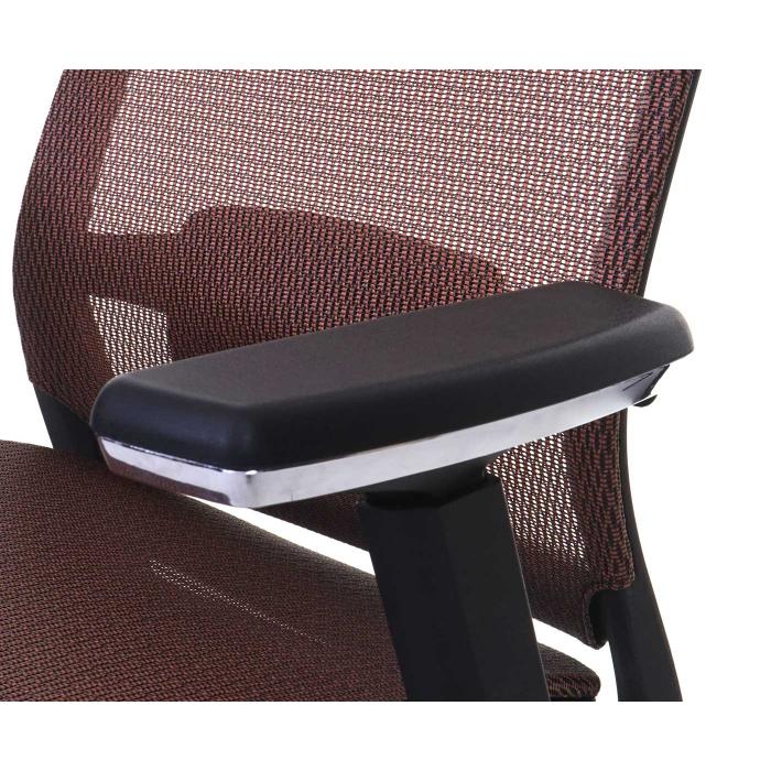 Brostuhl HWC-A20, Schreibtischstuhl, ergonomisch Kopfsttze Stoff/Textil ISO9001 ~ mandarin