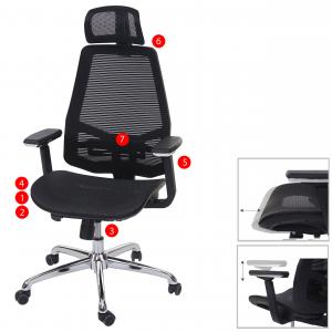 Brostuhl HWC-A58, Schreibtischstuhl, Sliding-Funktion Stoff/Textil ISO9001 ~ schwarz/schwarz