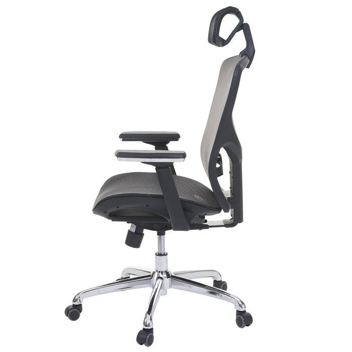 Brostuhl HWC-A61, Schreibtischstuhl, Sliding-Funktion Stoff/Textil ISO9001 ~ schwarz/grau