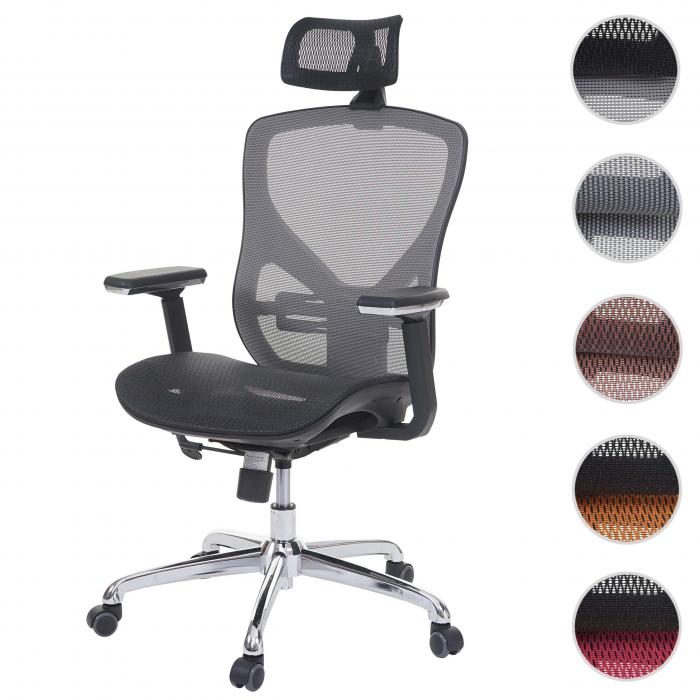 Brostuhl HWC-A61, Schreibtischstuhl, Sliding-Funktion Stoff/Textil ISO9001 ~ schwarz/grau